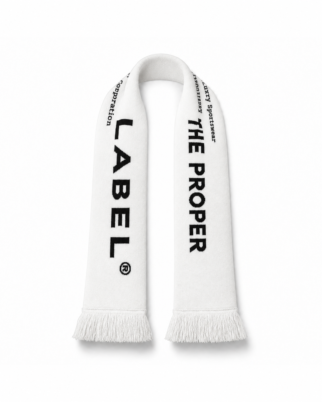 The Proper Scarf — Blanc, front view